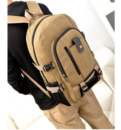 Men's Canvas Backpack – Versatile and Durable Student Bag for Everyday Use