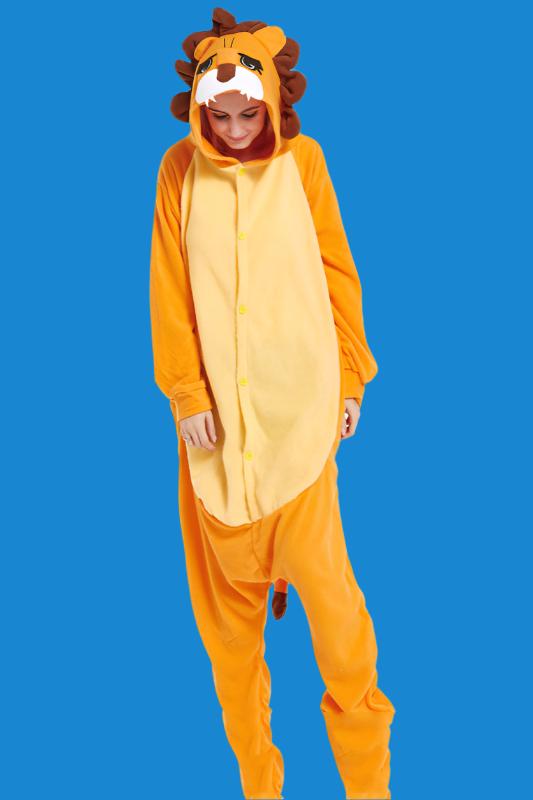 Lion King One-Piece Pajamas – Cozy Halloween Costume for Couples - Exoteez Designs