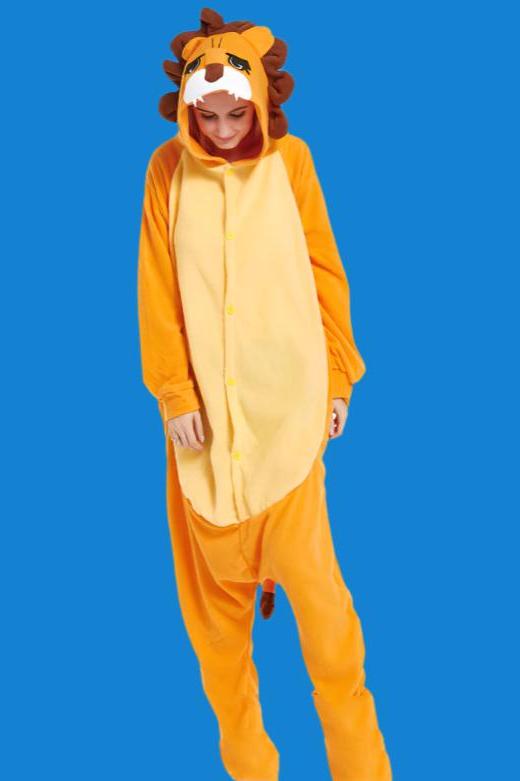 Lion King One-Piece Pajamas – Cozy Halloween Costume for Couples - Exoteez Designs