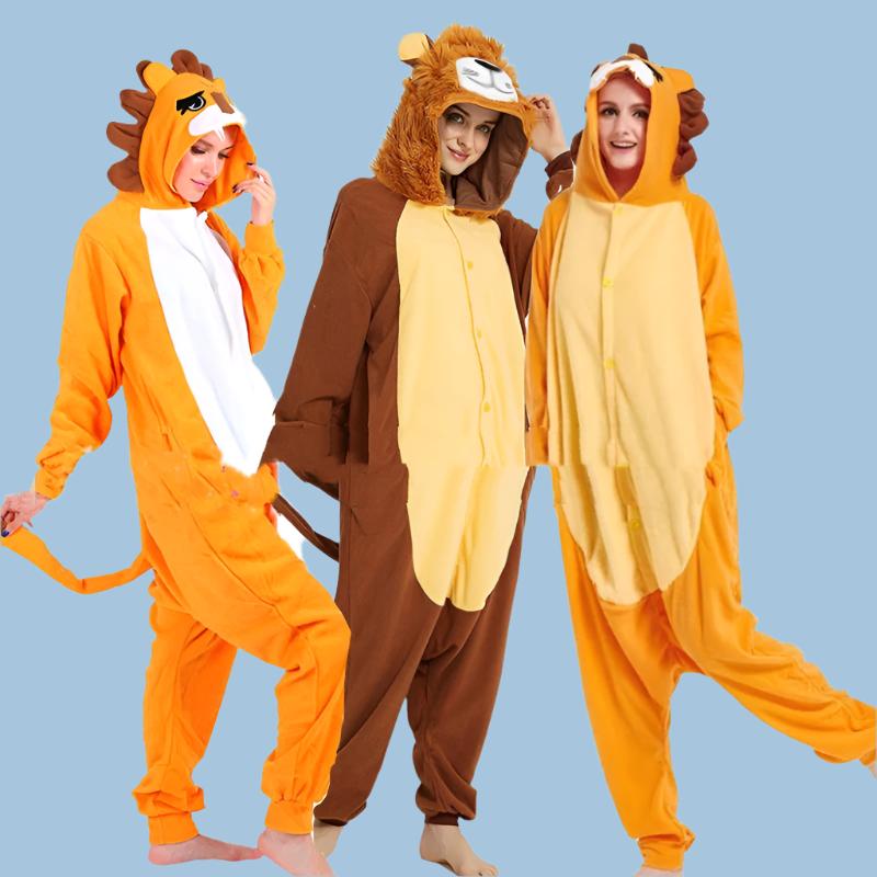 Lion King One-Piece Pajamas – Cozy Halloween Costume for Couples - Exoteez Designs