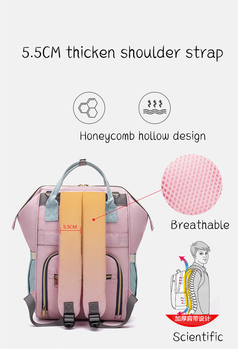 Stylish Maternity Backpack – Durable Nylon Diaper Bag for Moms