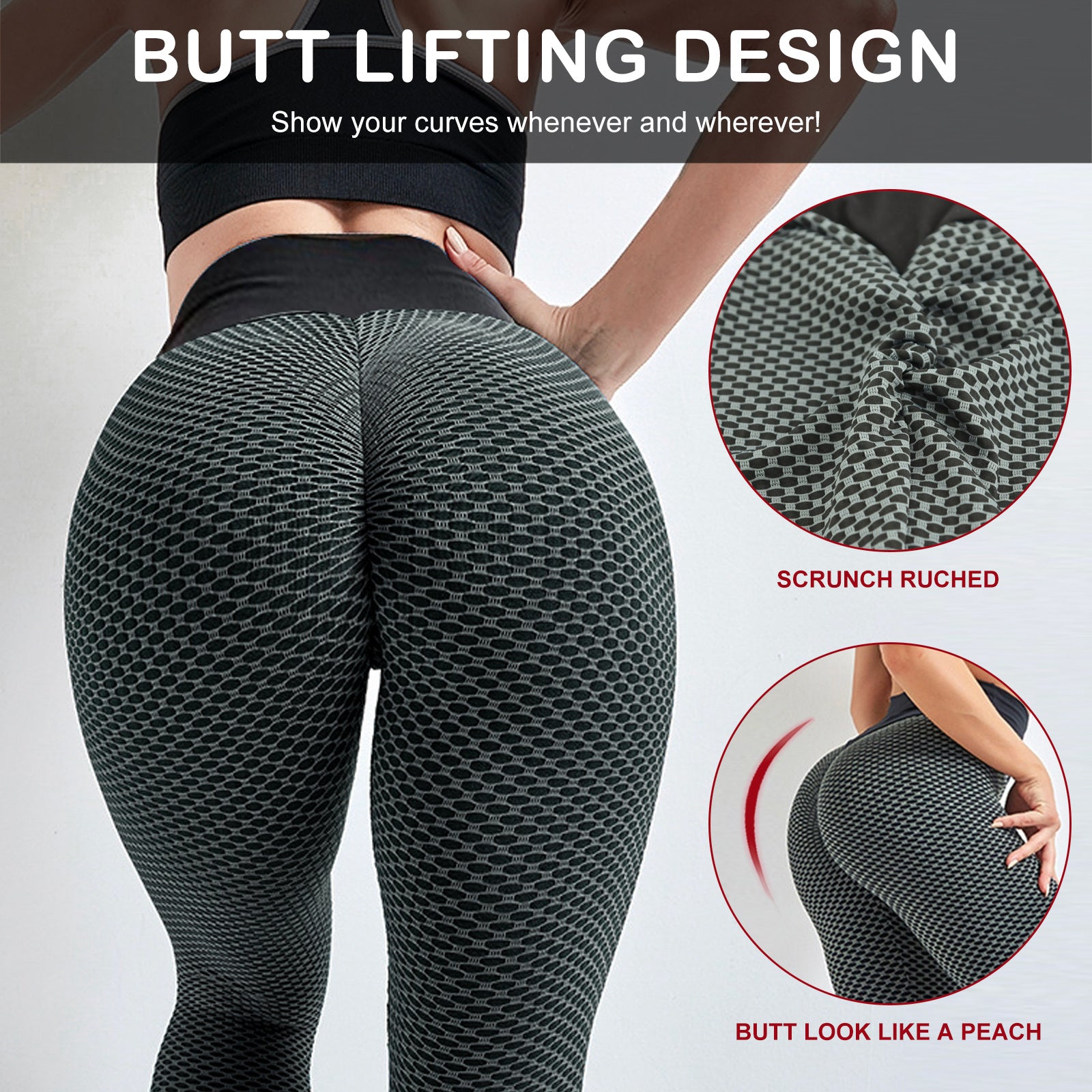 TIK Tok Leggings Women Butt Lifting Workout Tights Plus Size Sports High Waist Yoga Pants Small Amazon Banned - Exoteez Designs