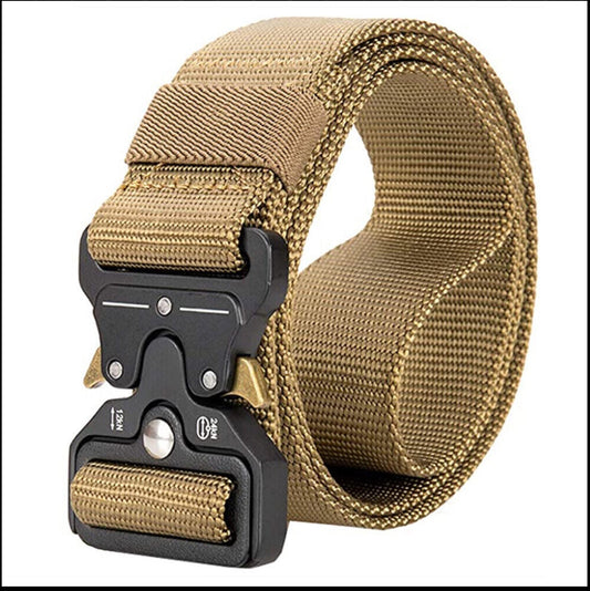 Heavy-Duty Tactical Military Belt for Men with Quick-Release Buckle