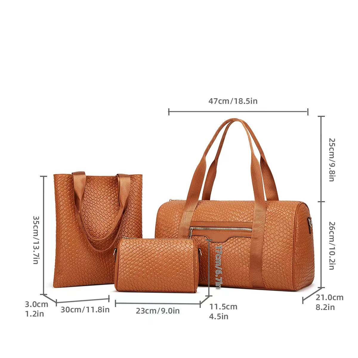 Stylish PU Leather Travel Bag Set for Women – Business and Casual Travel Companion