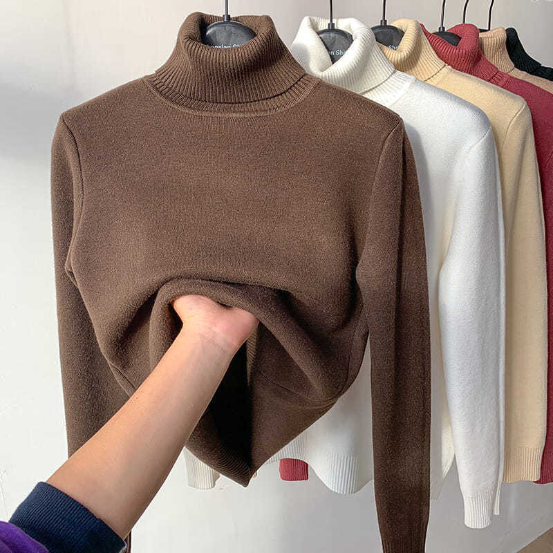 Turtle Neck Winter Sweater - Thick Warm Knitwear