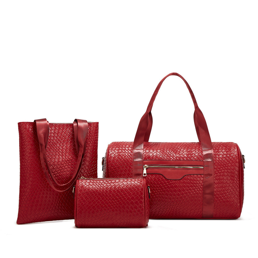 Stylish PU Leather Travel Bag Set for Women – Business and Casual Travel Companion