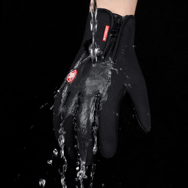 Winter Gloves Touch Screen Riding Motorcycle Sliding Waterproof Sports Gloves With Fleece - Exoteez Designs