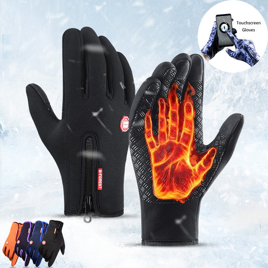 Winter Gloves Touch Screen Riding Motorcycle Sliding Waterproof Sports Gloves With Fleece - Exoteez Designs