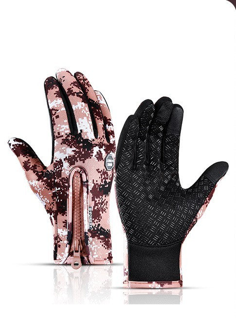 Winter Gloves Touch Screen Riding Motorcycle Sliding Waterproof Sports Gloves With Fleece - Exoteez Designs