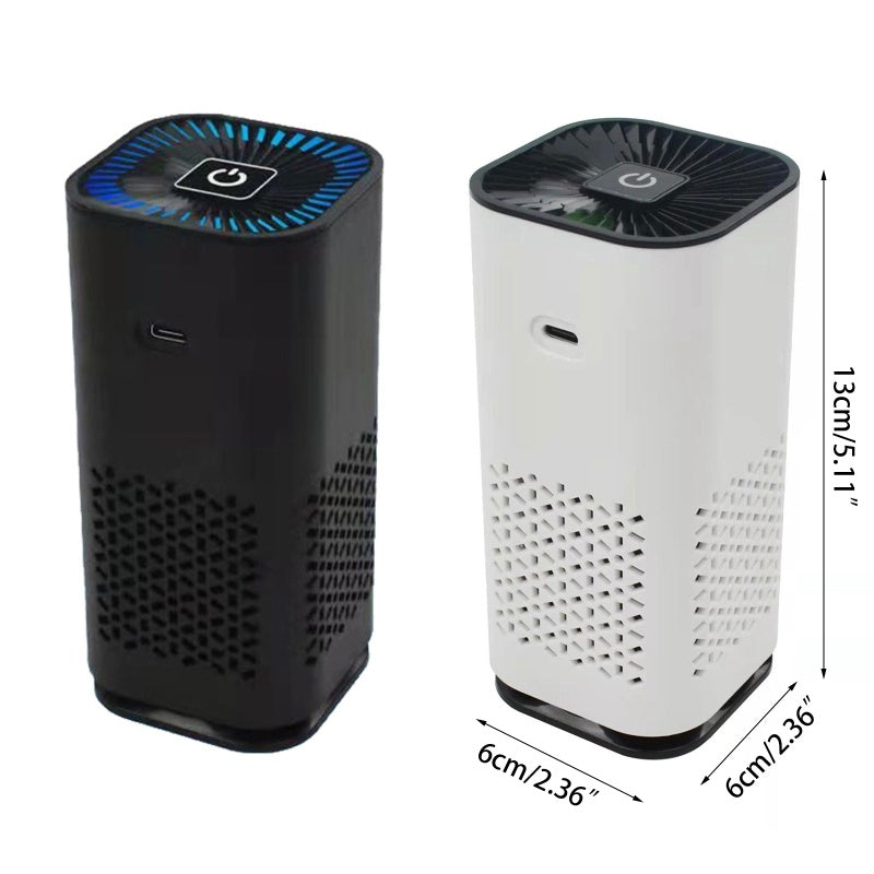 Compact Car Air Purifier – Portable Negative Ion Cleaner for Smoke, Dust & Odor Removal