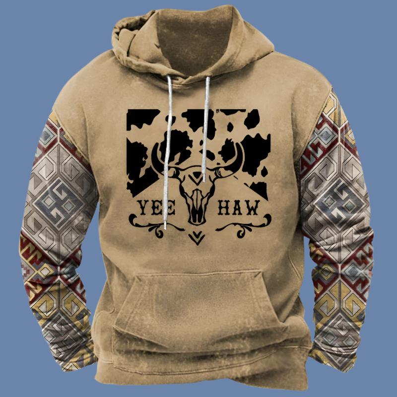 Trendy Geometric Printed Hoodie – Comfortable and Stylish for Men - Exoteez Designs