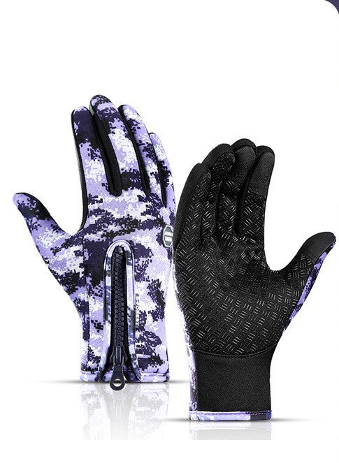 Winter Gloves Touch Screen Riding Motorcycle Sliding Waterproof Sports Gloves With Fleece - Exoteez Designs