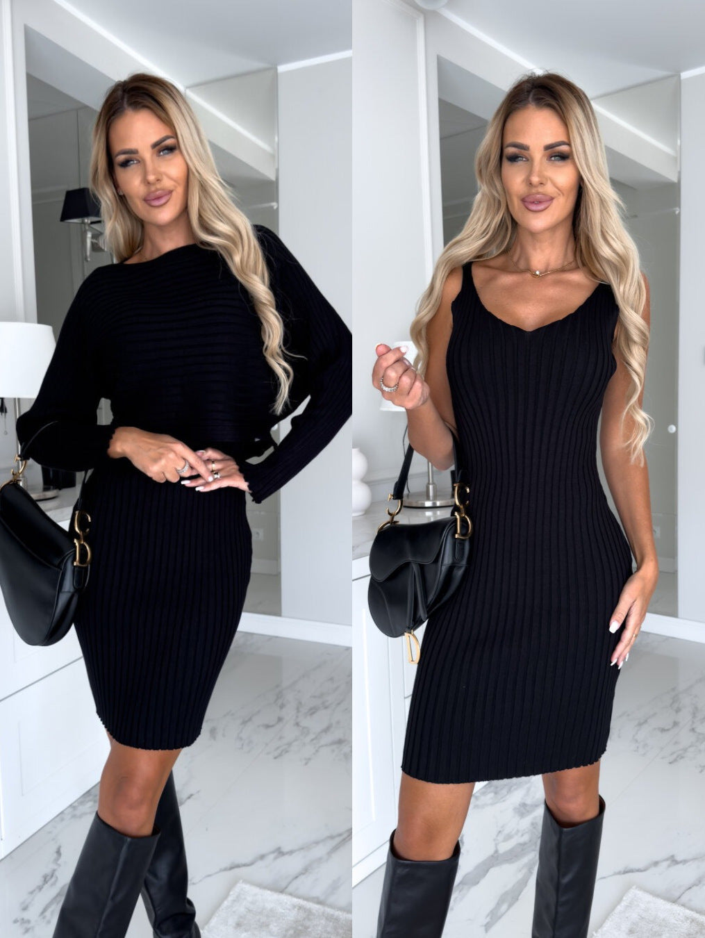 Stylish Ribbed Knit Dress Set – Versatile 2-Piece for Every Occasion - Exoteez Designs