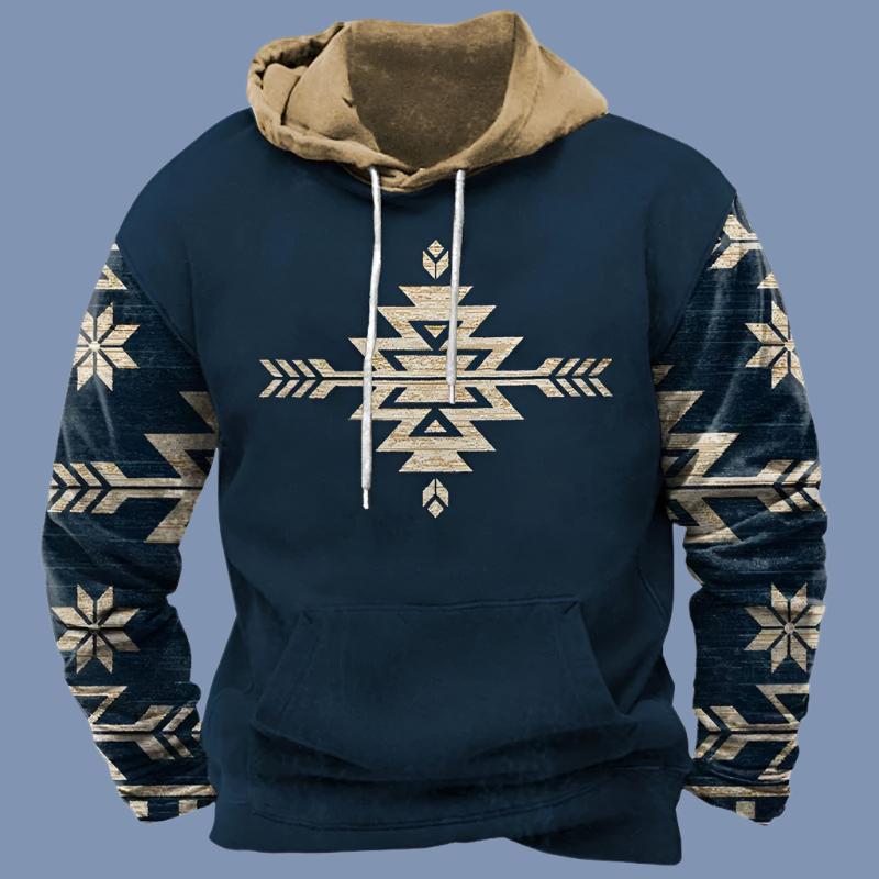 Trendy Geometric Printed Hoodie – Comfortable and Stylish for Men - Exoteez Designs