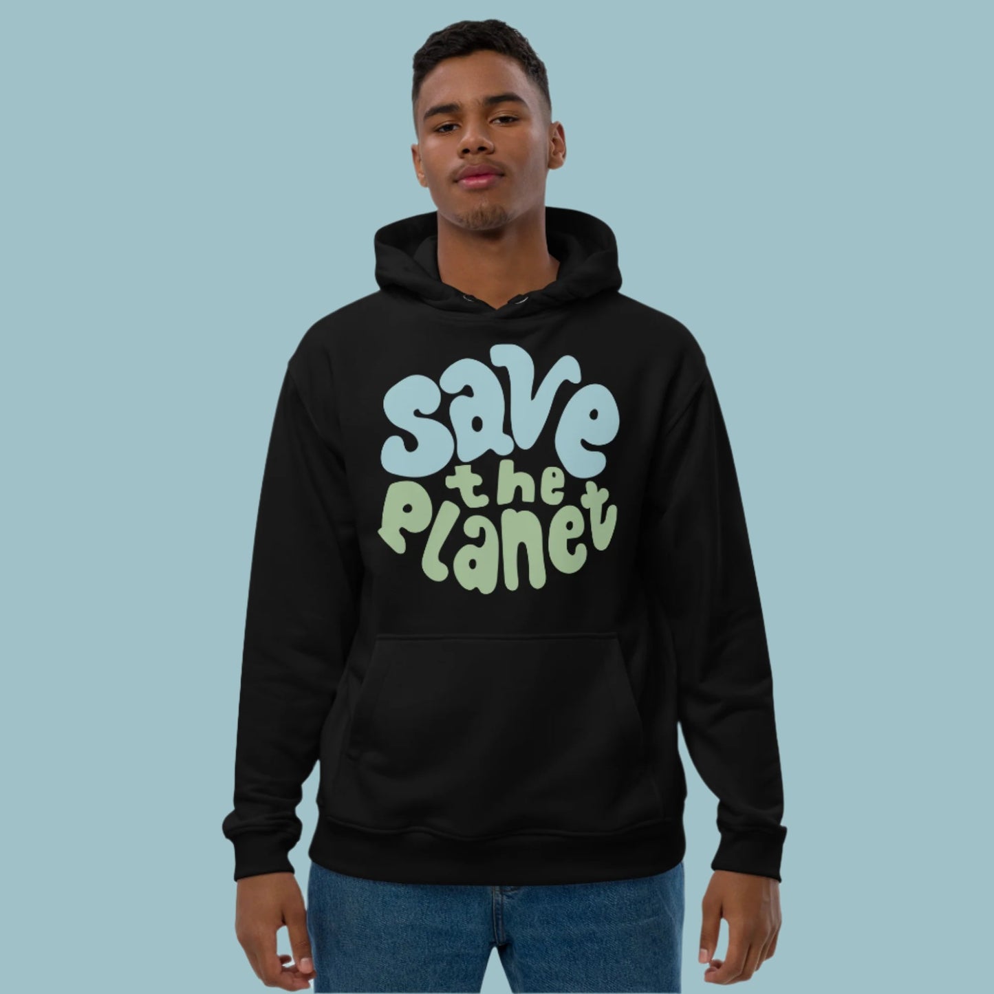 Save the Planet Premium Eco Hoodie Mens