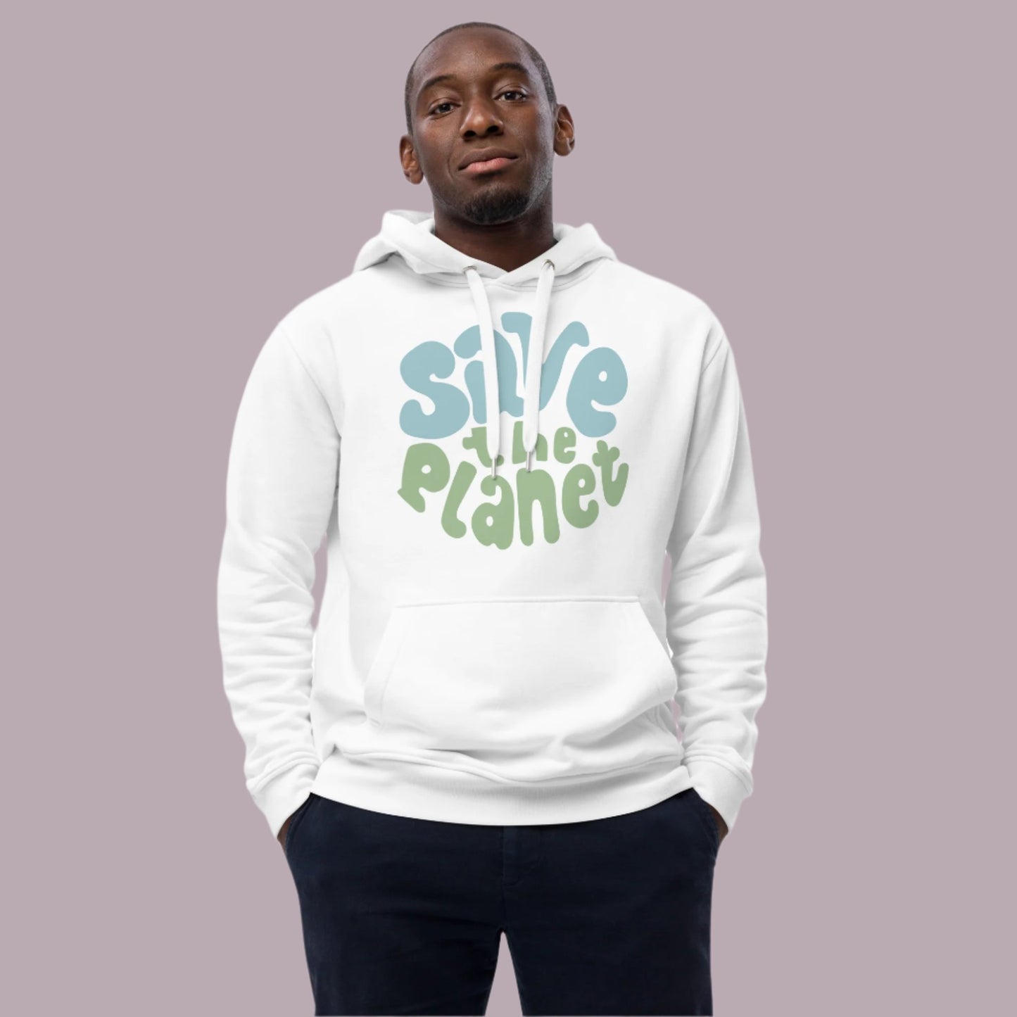 Save the Planet Premium Eco Hoodie Mens